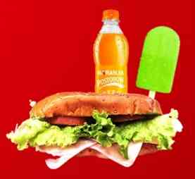 Combo 3 (sánduche BOTY de jamón + gaseosa de 250ml + paleta aloha)